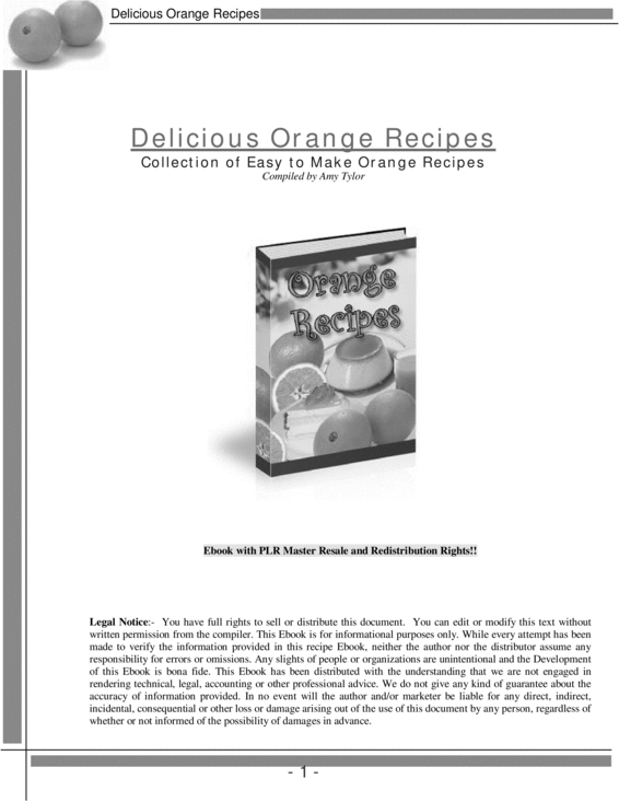 Product picture Orange Recipes